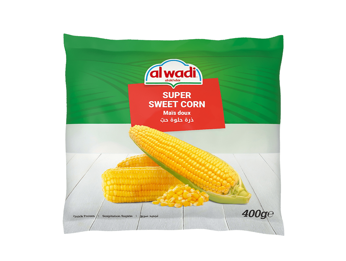 Al Wadi Frozen Super Sweet Corn - 25*400gm