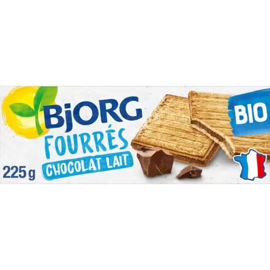 Bjorg Biscuit With Milk Chocolate Filling - 24*225gm