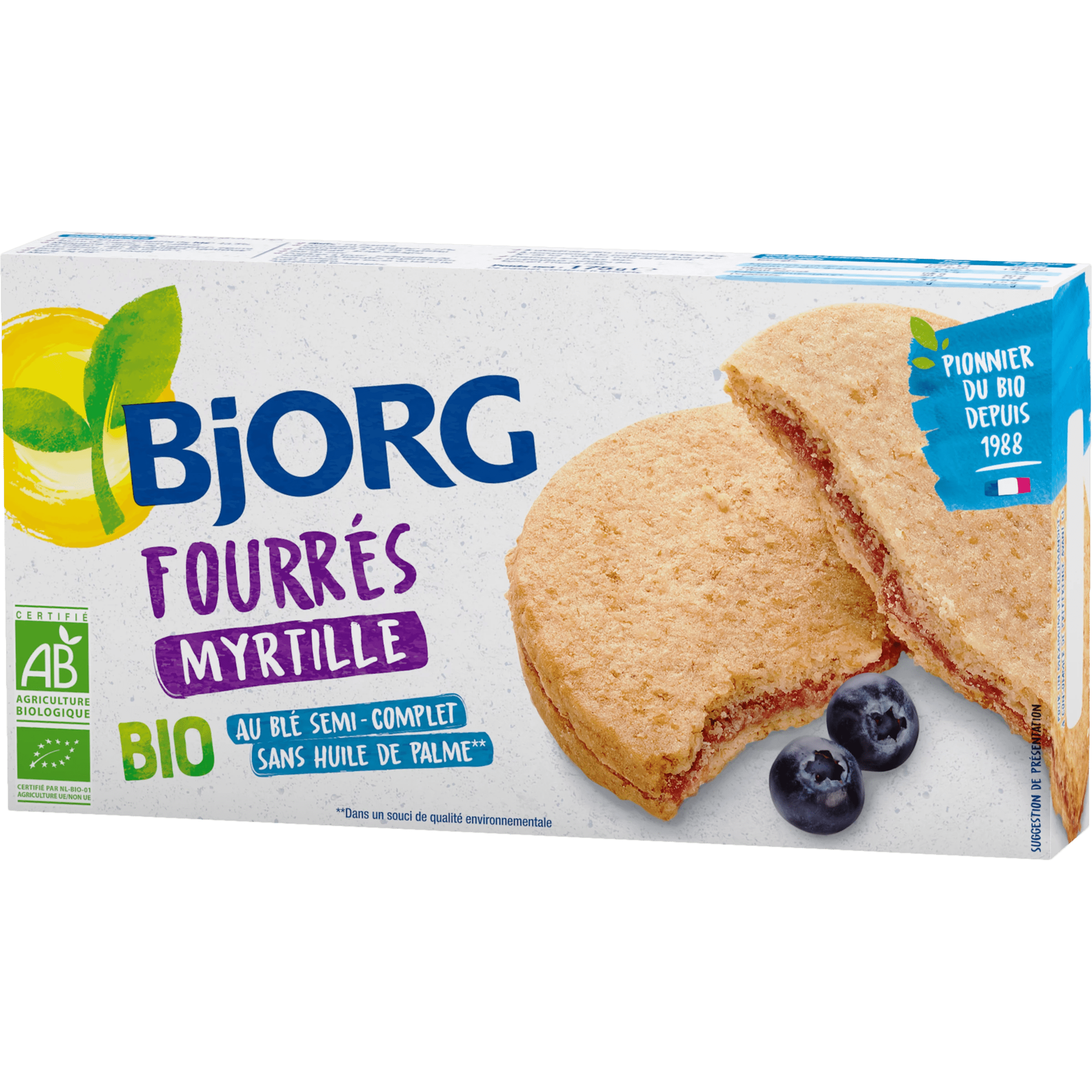 Bjorg Biscuit with Blueberry - 12*175gm