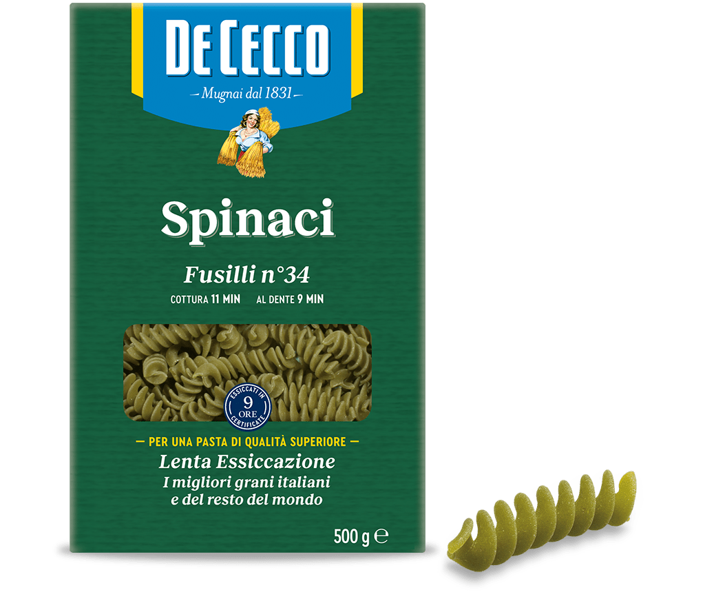 De Cecco Fusilli Con Spinaci No34 - 12*500gm