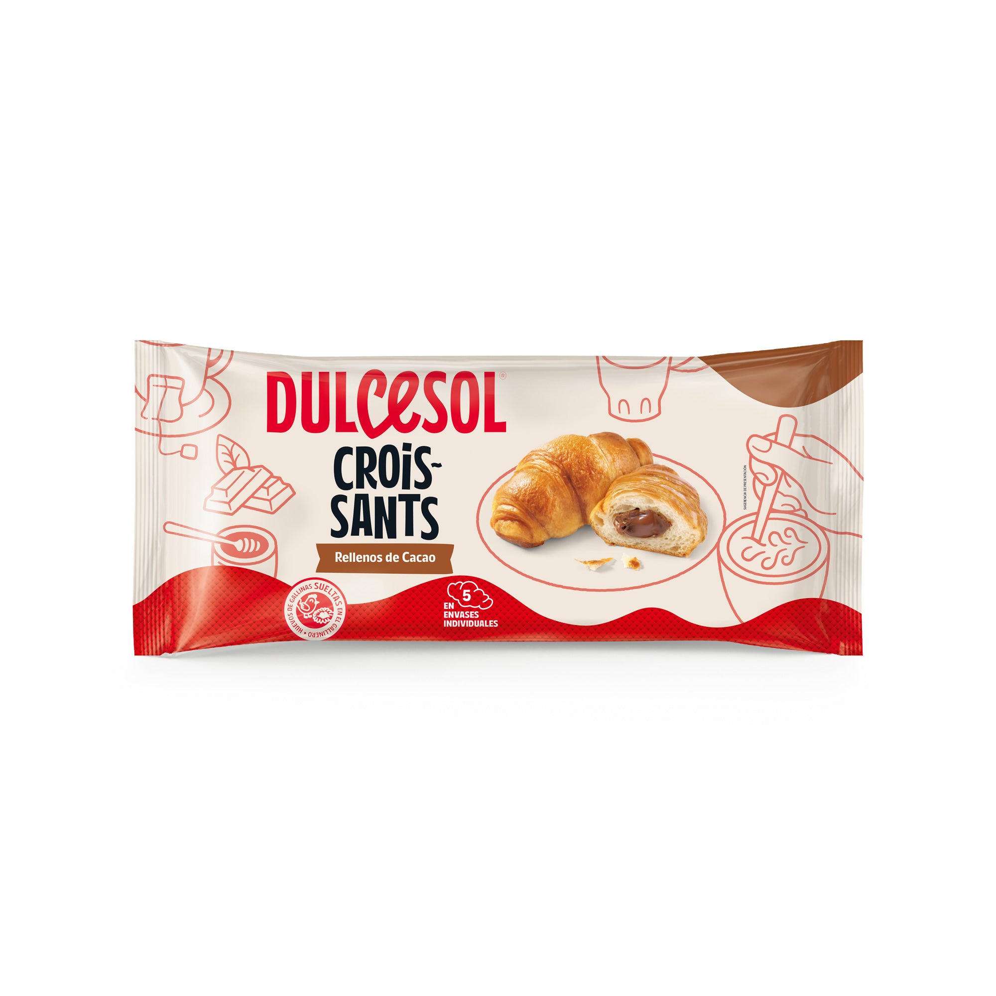 Dulcesol Chocolate Filled Croissant - 36*65gm