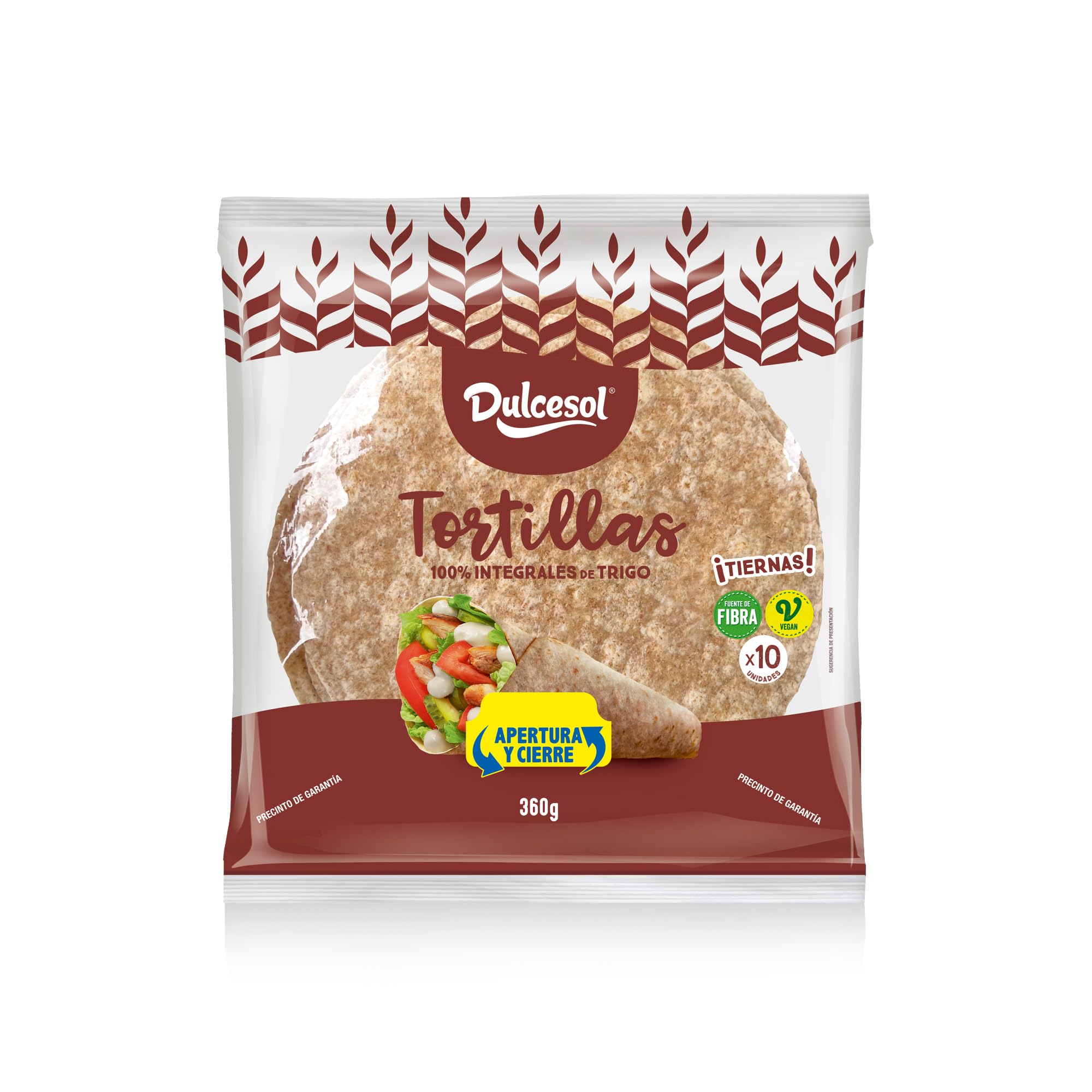 Dulcesol Wheat Tortillas - 10u 10*360g (20cm)