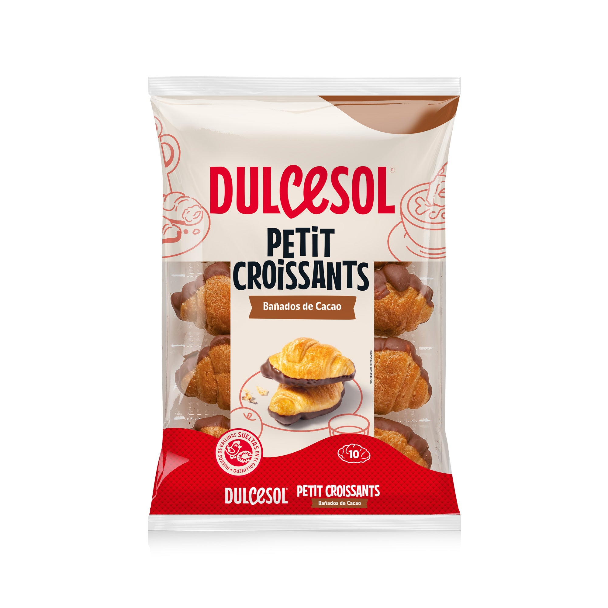 Dulceson Petit Croissans Dipped In Cocoa - 8*270gm