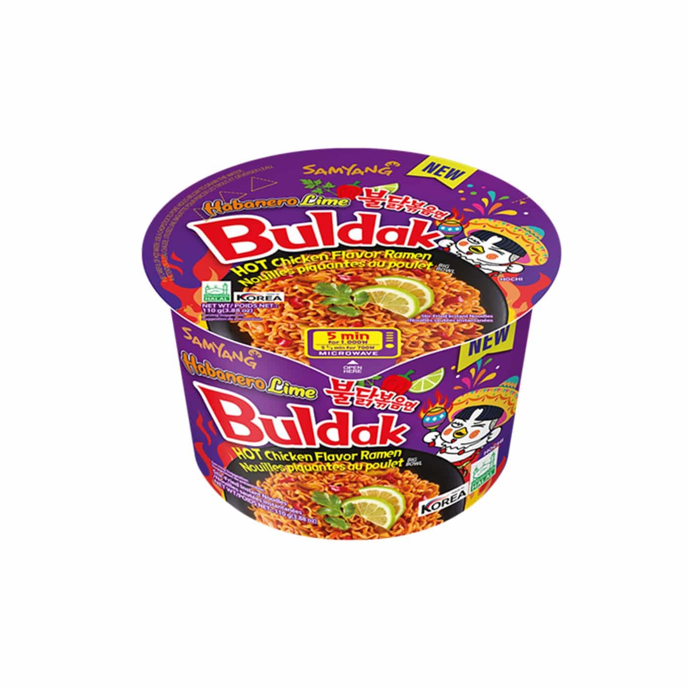 Samyang Hot Chicken Flavor Ramen Habanero Lime (Big Bowl) - 16*110gm