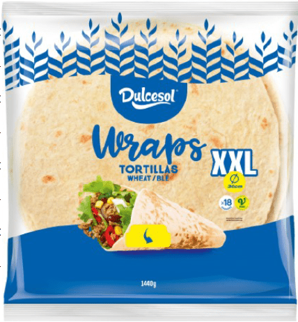 Dulcesol Wheat Tortillas - 6*18wraps*1440gm